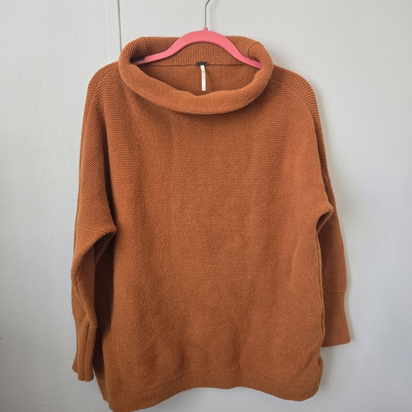 Free People Women's Ottoman Slouchy Sweater Burnt Orange Size XS - Picture 2 of 7